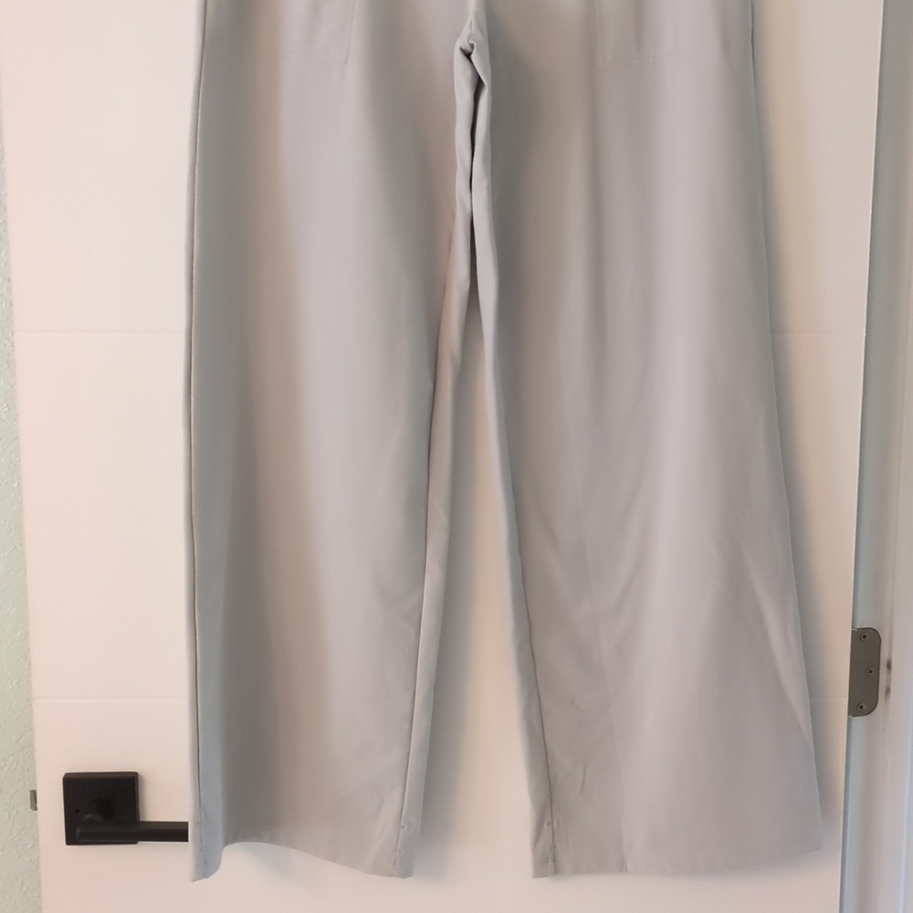 G4FREE Loose High Waisted Business Casual Stretchy Gray Wide-Leg Pants Travel XL - Picture 4 of 8